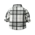 thumbnail image 4 of Elabch Toddler Kids Boys Girls Plaid Flannel Shirt Jacket Long Sleeve Lapel Button Down Pocketed Shirts Regular Fit Casual Fall Winter Coat, Sizes 2-8Y, 4 of 9