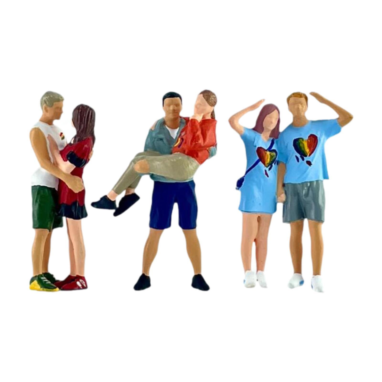 Figurines Miniatures 1:64 – Peintres, En Résine, Peintes à La Main, Hauteur 2,8 à 3 Cm, Pour Dioramas Et Projets De Bricolage