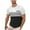 White, variant on YFNNUP Muscle Shirts for Men Trendy Striped Graphic Tees Slim Fit Short Sleeve Crewneck T-Shirt Breathable Fitness Sports Tops