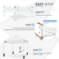 thumbnail image 6 of EAGLE PEAK 10' x 10' Heavy Duty Commercial Canopy Tent Pop Up Industrial Instant Canopy Shelter(White), 6 of 8
