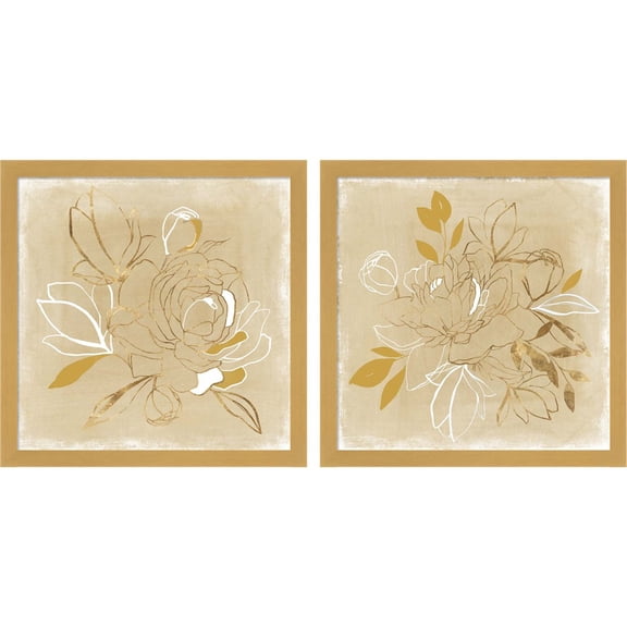Great Art Now Camilla by Isabelle Z, 2 Piece Framed Art Set Each 13"W x 13"H