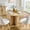 Natural Oak, variant on KeyWhat Fluted Round Dining Table for 4–6, 47" Mid-Century Modern Kitchen Table with Solid Wood Pedestal Base for Kitchen Living Room, Dark Walnut