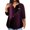 Dark Purple, variant on TQWQT Plus Size Dressy Tops for Women 2024 3/4 Length Sleeve Shirts Tie Dye Gradient Tunic V Neck Sweatshirts for Women Loose Fit with Front Pocket Army Green L