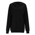 thumbnail image 4 of Women's Solid Color Loose Fit Hooded Sequin Pocket Long Sleeve Sweatshirt Ladies Long Sleeve Sweatshirts Knit round Clothes for Sports for Women Hoodies Jacket Women Sweat Jacket Women Junior Tops Top, 4 of 8