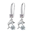 thumbnail image 2 of WREESH Earrings Ladies Earrings Temperament Crystal Diamond Earrings, 2 of 2