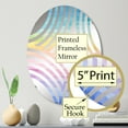 thumbnail image 3 of Designart "Spectrum in Serene Landscapes" Rainbow Baptist Fan Round Wall Mirror - Landscapes Oval Printed Decorative Mirror - Multiple Color Options, 3 of 5