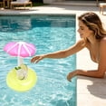 thumbnail image 6 of Pool Drink Float, Inflatable Drink Caddy with Sunshade, Floating Cup Holder for Swimming Pool, Hot Tub, Beach, Summer Party Decor, Pink by PALIFEUR, 6 of 7
