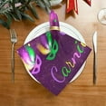thumbnail image 2 of Dreamtimes Mardi Gras Cloth Napkins Set of 6, Oversized Washable Reusable Polyester Dinner Table Napkins for Family, Restaurant, Party Decor, 20 x 20 Inch, 2 of 7