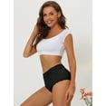 thumbnail image 4 of Unique Bargains Women's Tummy Control Lace Trim Ribbed Soft Underwear M Black, 4 of 6