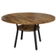 thumbnail image 1 of Yeshouse Mesa de comedor redonda Dainsleif de 120 cm para 4-6 personas, estilo rústico, con estante de almacenamiento y patas de metal, ideal para cocina, comedor y sala de estar, 1 of 8