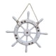 thumbnail image 3 of Decoración rústica de madera con forma de timón de barco, para colgar en la pared Blanco, 3 of 8