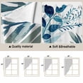 thumbnail image 5 of Navy Blue Leaves Swag Valances for Windows 2 Pack, Kitchen Window Curtains 36 Inch Length, Summer Botanical Farmhouse Watercolor Leaf Privacy Swag Curtains for Living Room/Bathroom 36"x36", 5 of 8