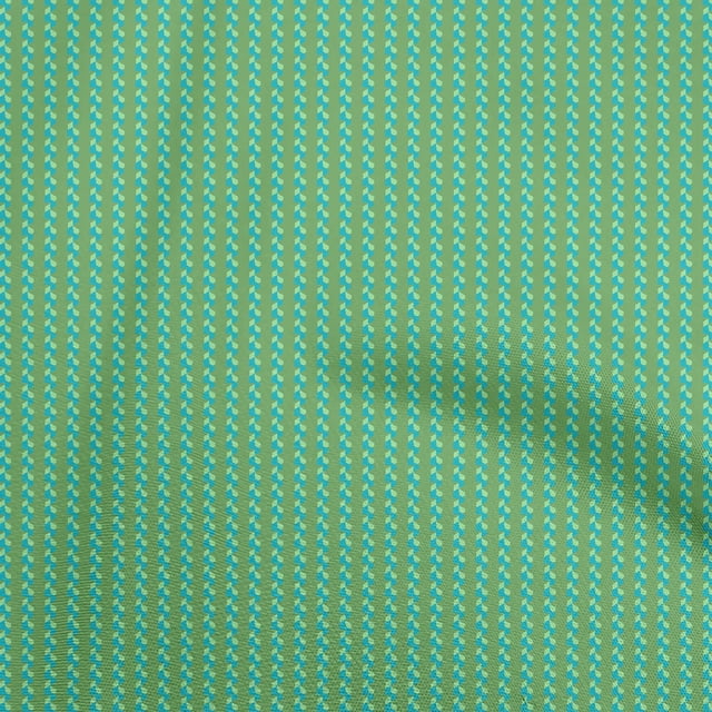 oneOone Viscose Jersey Green Fabric Geometric Craft Projects Decor Fabric Printed By The Yard 60 Inch Wide