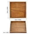 thumbnail image 2 of Bandeja de Servicio Cuadrada de Madera de 9" Uxcell para Decoración del Hogar, Cocina, Vela Marrón, 2 of 6