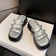 thumbnail image 3 of Sandalias de plataforma para mujer, antideslizantes, elegantes, de suela gruesa, zapatos de verano sin cordones 38, 3 of 9