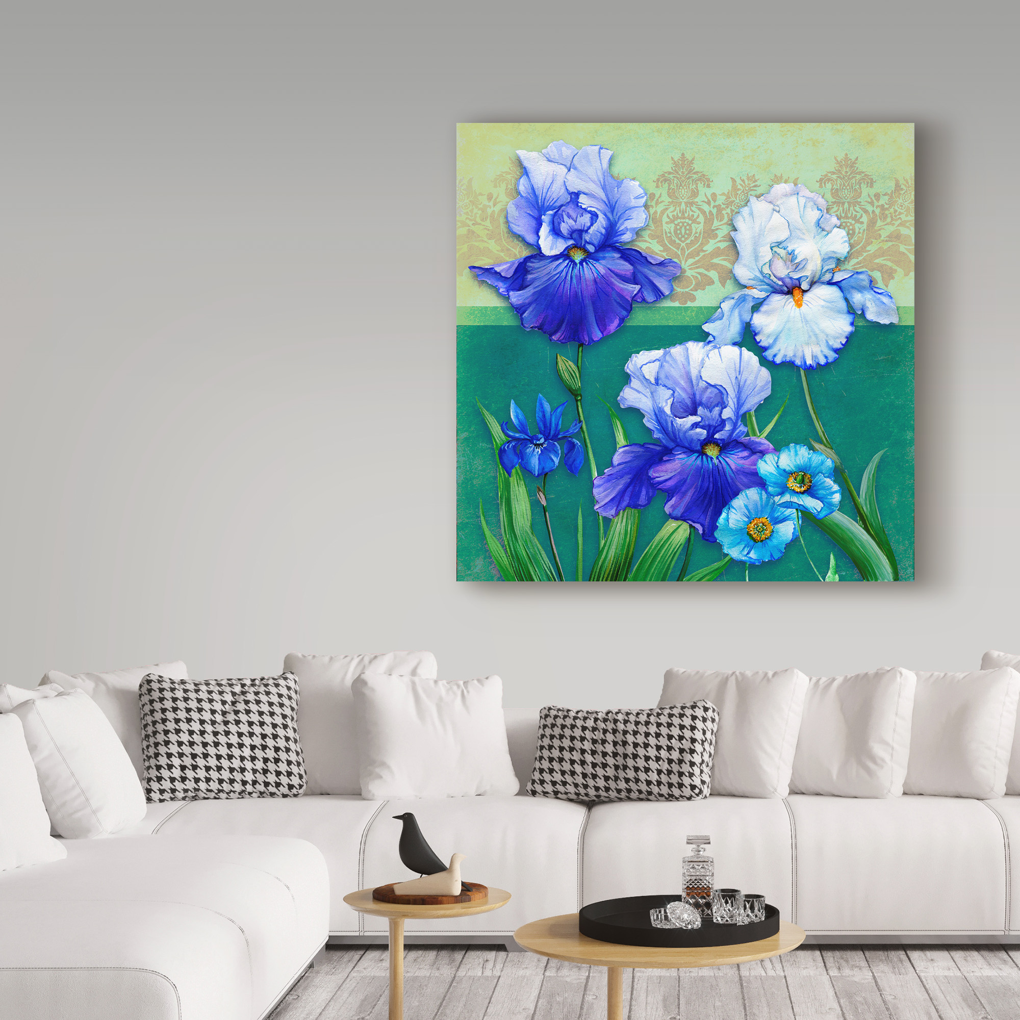 Trademark Fine Art 'Blue Flowers' Canvas Art by Maria Rytova