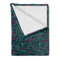 thumbnail image 2 of Ethnic Soft Flannel Fleece Throw Blanket, Vibrant Colored Drawing Style Pattern with Geometrical Traditional Illustration, Cozy Plush for Indoor and Outdoor Use, 60" x 80", Multicolor, by Ambesonne, 2 of 5