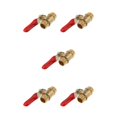 thumbnail image 2 of mmirethe Divers Type Robinet à Tournant Sphérique Fileté Robinet à Tournant Sphérique MM 12mm Rouge 5Set, 2 of 6