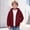 Red, variant on Boys Midweight Puff Jacket with Hood Zip Up Casual Relaxed Fit Warm Kids Winter Coats Black 6-14 Years