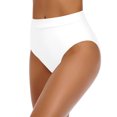 thumbnail image 5 of MNCEKFOD Women's Tummy Control Swim Bottoms High Waisted Bikini Bottoms High Cut Swim Shorts Full Coverage Swim Shorts Swimsuit Bathing Suit Bottoms White M, 5 of 5