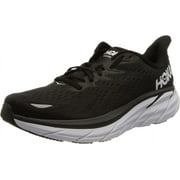 Hoka One One Clifton 8 Men's Running Shoes, Black/White, 11 US