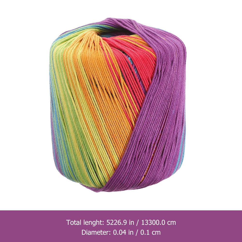OUNONA 3 Rolls Multicolor Crochet Thread Yarn for Knitting, Crocheting & Craft Supplies, Ideal Gift for