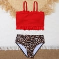 thumbnail image 3 of BULLPIANO Girls Bikini Beach Swimwear 2 Piece Swimsuits Leopard Printing Bathing Suits for Girls 7-14 Years, 3 of 5