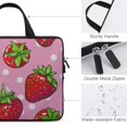 thumbnail image 3 of AWERP Cute Strawberry Dot Pattern Pink Red Laptop Carrying Bag Diving fabric Soft Carrying Travel Case 13inch, 3 of 5