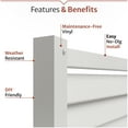 thumbnail image 4 of 4ft H x 5ft W (1 Panel) No Dig Privacy Screen, Louvered White Vinyl Fence Panel, Trash Can Hider Outdoor, AC Fence, Pool Equipment Enclosure, Privacy Fence Panels, EC18041, 4 of 10