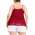 thumbnail image 3 of Unique Bargains Women's Plus Size Tops Lace Adjustable Strap Elegant Camisole, 3 of 6