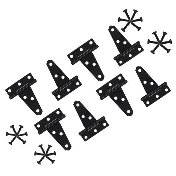8pcs T-shaped Doors With Hinges, Heavy Wooden Fence, Barn Door Shutters, Iron