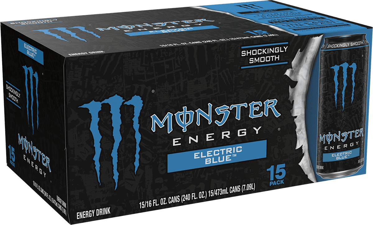 Monster Energy Electric Blue 15 Pack - 16 Fl Oz
