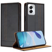 Case for Motorola Moto G Power (2025), PU Leather Flip Wallet Phone Case RFID Blocking Built-in Credit Card Slot Shockproof Protective Back Cover for Motorola Moto G Power (2025), Black