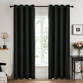 thumbnail image 3 of Deconovo Black Total Blackout Curtains 84 inches 2 Panels Thermal Insulated Curtains for Bedroom 52"x84", 3 of 8