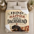 thumbnail image 5 of Dachshund Home Blessing Christmas, Festive Pet Portrait Pattern, Warm Flannel Blanket for Living Room and Reading Nook, Dog Lovers Encouragement Gift, Pet Lover Home Decor, 5 of 9