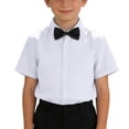thumbnail image 6 of Amidoa 5PC Boys Short Sleeve Button Down Shirt - Collared Uniform Dress Shirt - White Button Up Shirt Boy,Black Size 10, 6 of 7