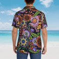 thumbnail image 6 of Daiia Vintage Floral Hawaiian Shirt for Men Gentle Cotton Regular Short Sleeve Casual-XX-Large, 6 of 9
