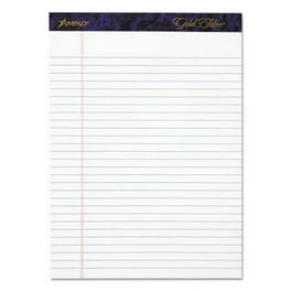 Gold Fibre Writing Pads, Narrow Rule, 50 White 8.5 x 11.75 Sheets, Dozen