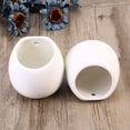 thumbnail image 3 of RENACLIPY White Round Hanging Ceramic Planters for Indoor Outdoor 2pcs, 3 of 8