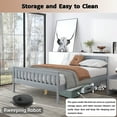 thumbnail image 5 of Queen Bed Frame with headboard, Wood Platform Bed Frame with Wood Slat Support, Modern Platform Bed for Teens, Boys, Girls, No Box Spring Needed, Grey, 5 of 6
