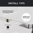 thumbnail image 5 of Framed Double Sliding Tub Door Tempered Glass,Silver Finish, 5 of 17