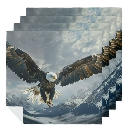 

Facannap Eagle Mountains Symbolism Cloth Napkins for Hotel Home Banquet Table Decor - Polyester Gift for Farmhouse Party Dining 6 PCS