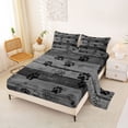 thumbnail image 2 of Homewish Grunge Dog Paws Bed Sheets,Country Farmhouse Cabin Full Size Sheets,Gray,4-Piece,1 Flat Sheet, 1 Fitted Sheet and 2 Pillowcases, 2 of 6