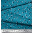 thumbnail image 2 of Soimoi Blue Cotton Voile Fabric Dot & Blue Leaf Leaves Fabric Prints by Yard 58 Inch Wide, 2 of 3