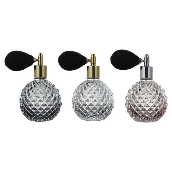 3pcs 100ml Vintage Style Empty Refillable Perfume Spray Bottle with Air Bags