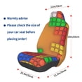 thumbnail image 3 of Honeii Colorful Building Blocks A Print Car Seat Cover,Car Interior Covers,Universal Fit Seat Protector, Compatible with Most Cars, SUVs, Trucks, and Vans, 3 of 5