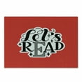 thumbnail image 1 of Book Cutting Board, Lets Read Inspirational and Words Print on Vibrant Red Background, Decorative Tempered Glass Cutting and Serving Board, Small Size, Red Black White, by Ambesonne, 1 of 1