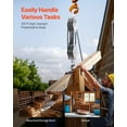 thumbnail image 2 of VEVOR 4400 lbs Rope Hoist Pulley System Block and Tackle 5:1 Lifting Ratio 100 ft Rope, 2 of 9