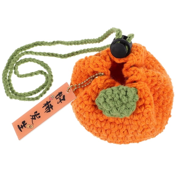 HONMEET 1Pcs Drawstring Crochet Bag Cute Purses for Women Assorted Color Woolen Yarn