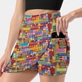 thumbnail image 2 of Retro Color Blocks Women's skirt Mini Skirts A Line Skirt With Hide Pocket Parks Pride Walt World Magic Retro Vintage, 2 of 7